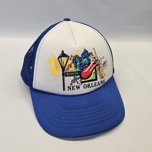 Vintage New Orleans Party Hat Cap Trucker Snap Back Braided Rope Graphic